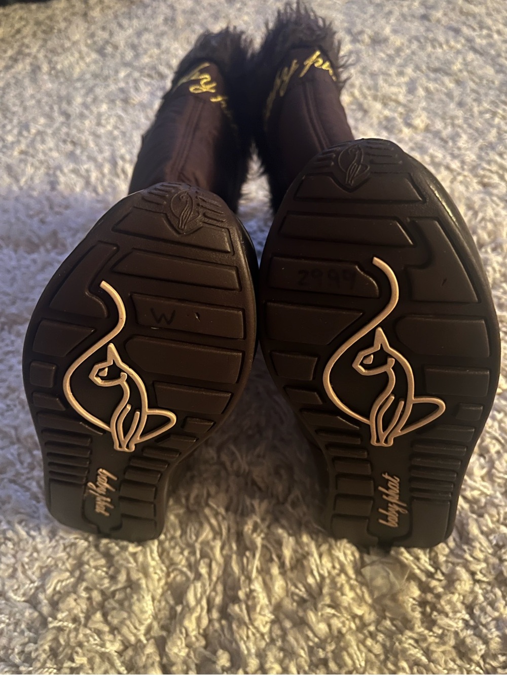 Baby Phat Brown Quilted          Snow Boots with Faux Fur Cuff